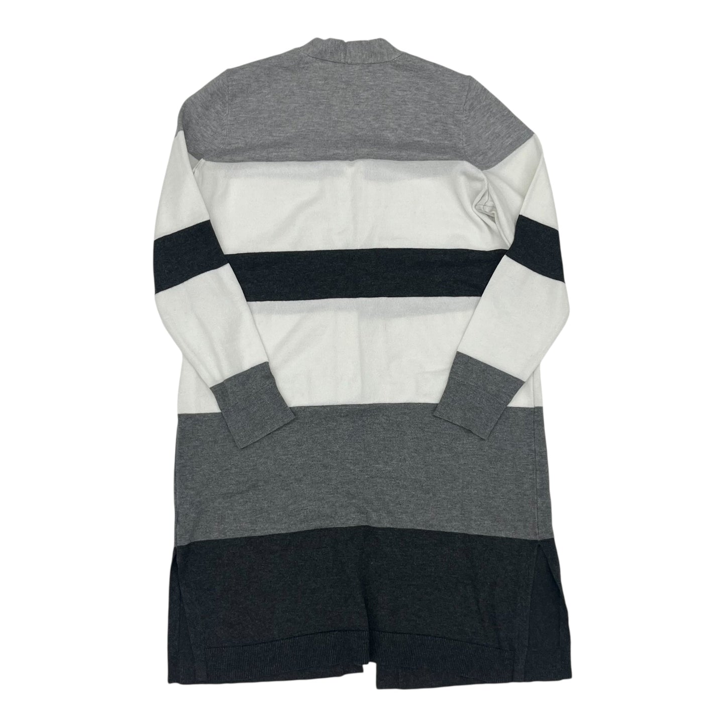 Sweater Cardigan By Clothes Mentor In Green & White, Size:M