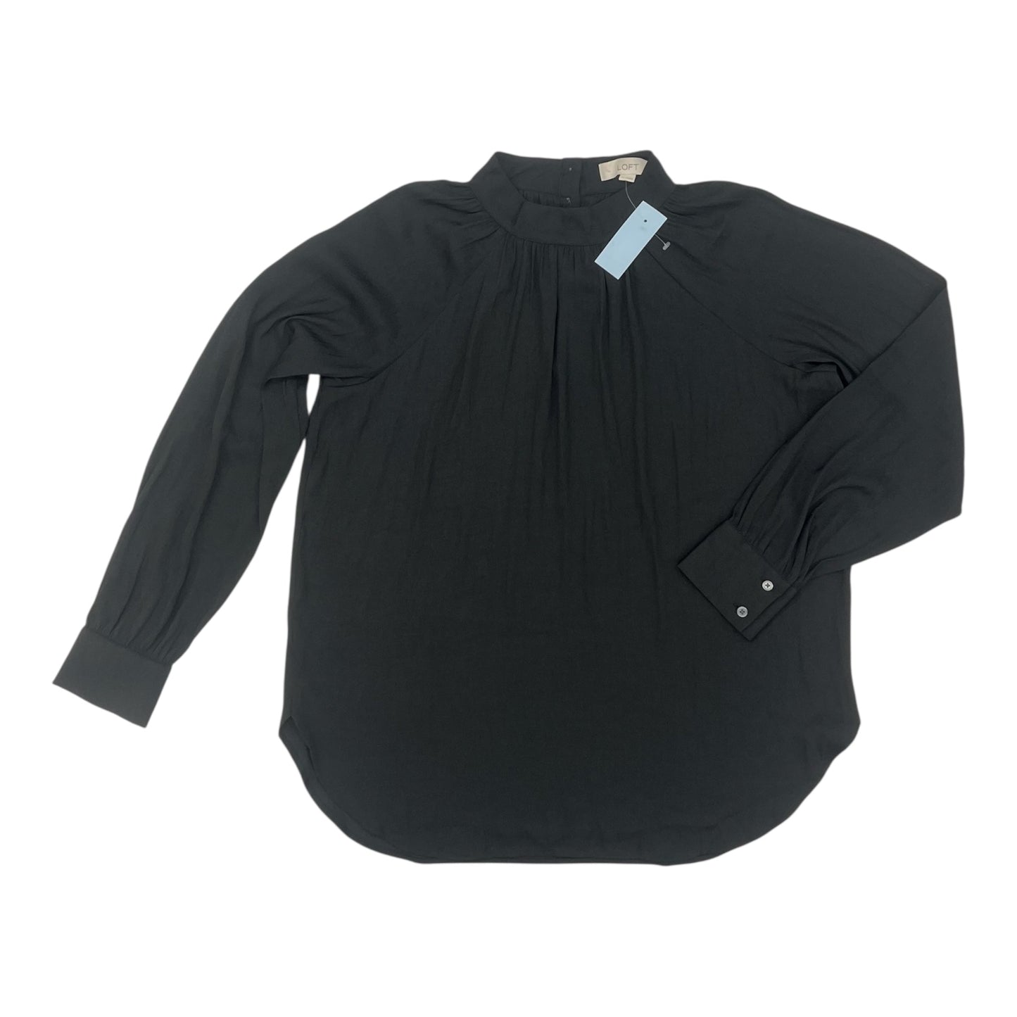 Blouse Ls By Loft In Black, Size:S