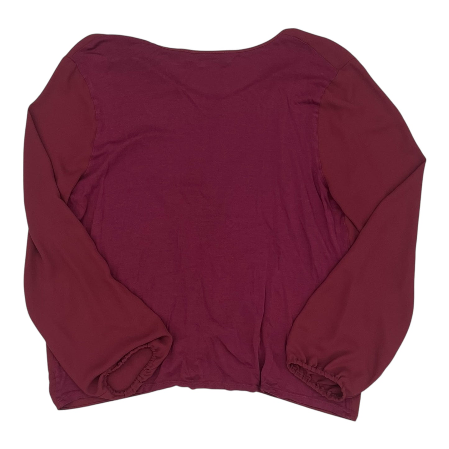 Blouse Ls By Loft In Pink, Size:L