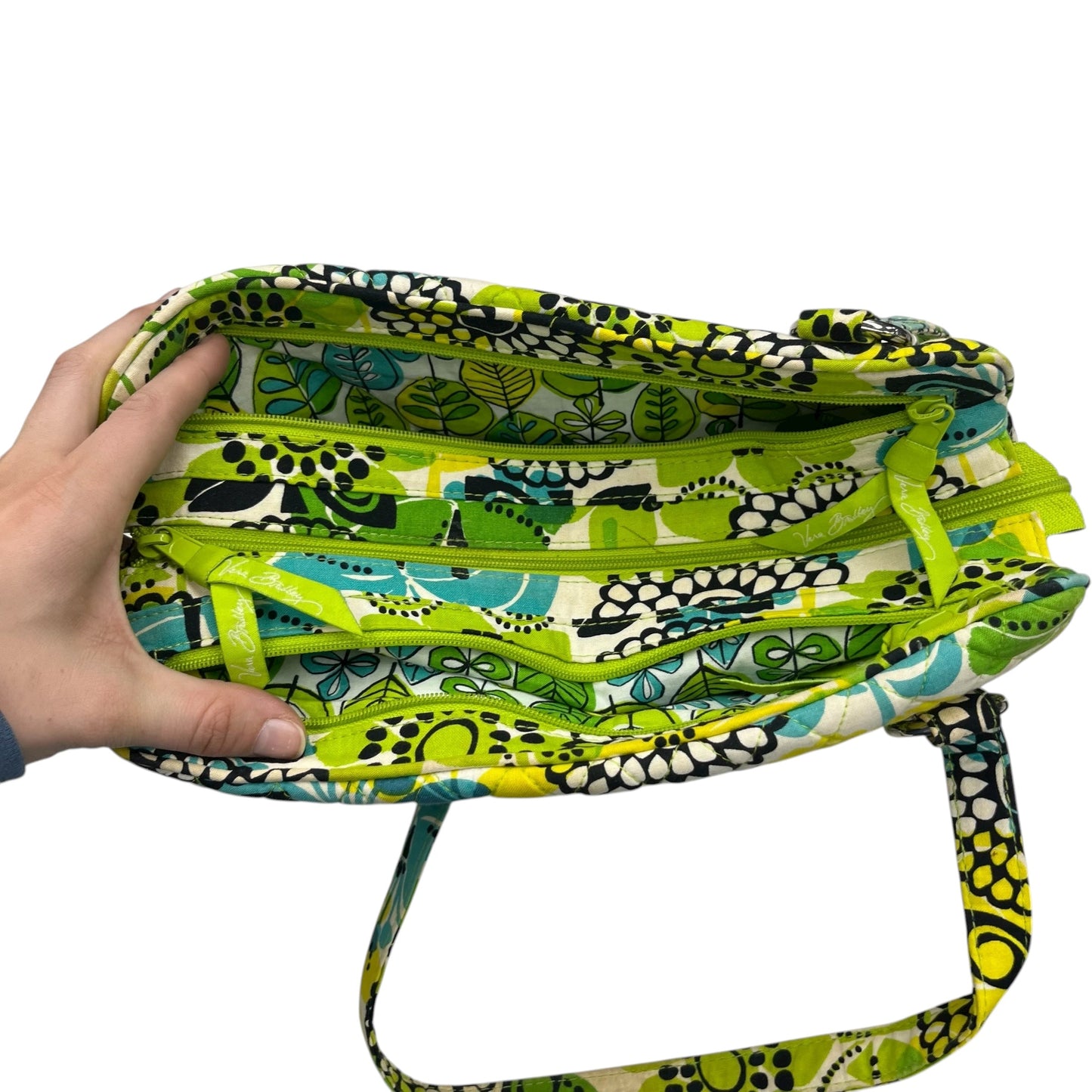 Handbag By Vera Bradley In Blue & Green, Size:Medium