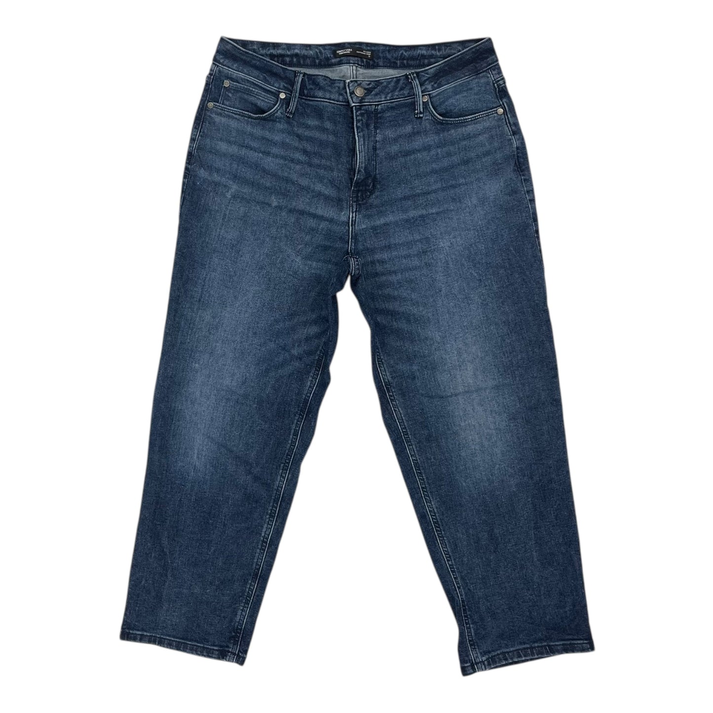 Jeans Boyfriend By Simply Vera In Blue Denim, Size:12
