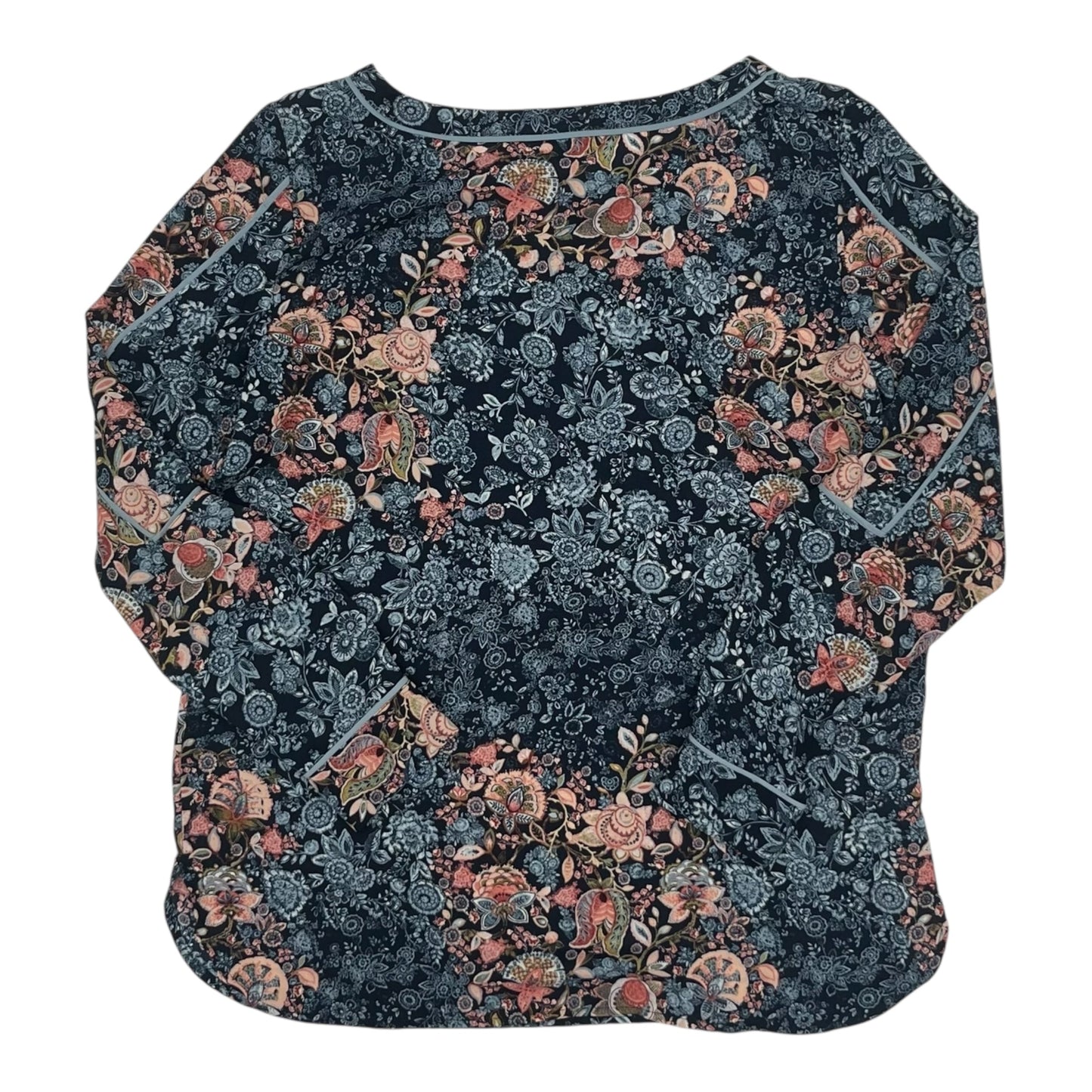 Blouse Ls By Loft In Blue, Size:S