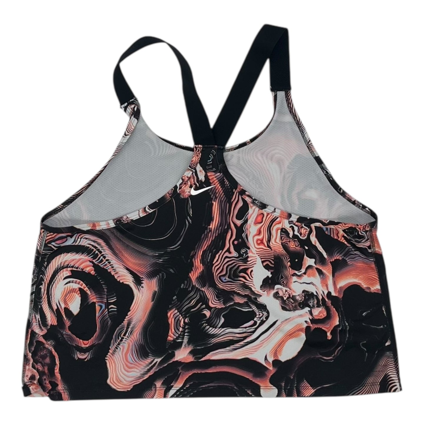 Athletic Tank Top By Nike In Black & Orange, Size:M