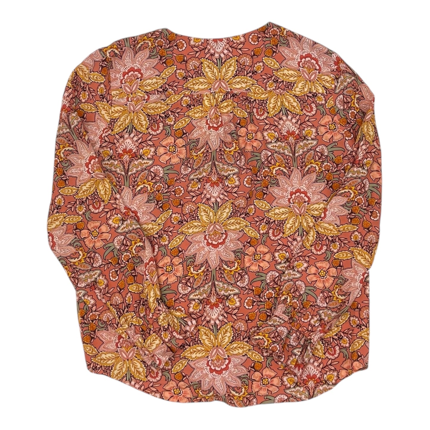 Blouse Ls By Loft In Floral Print, Size:M