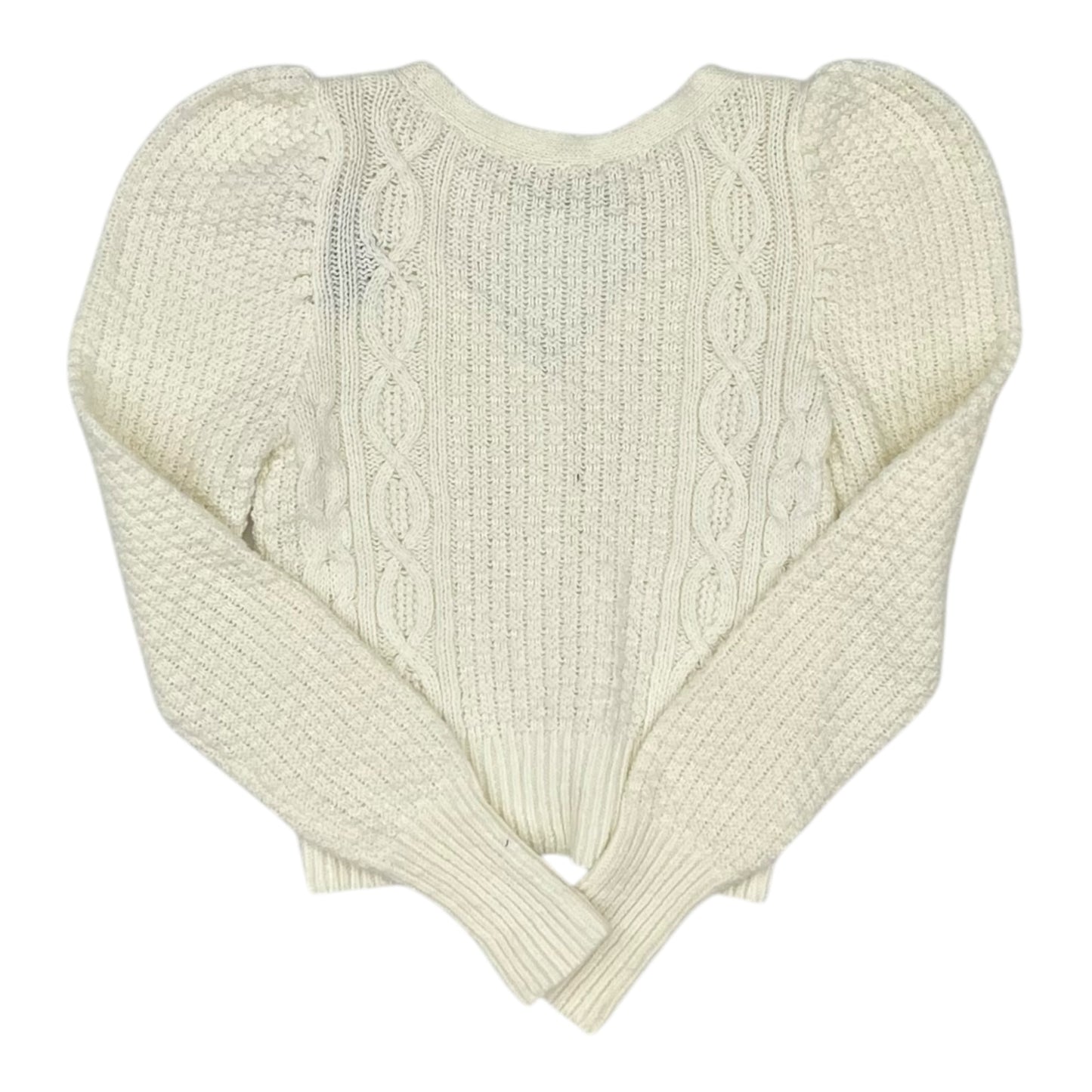Sweater Cardigan By Abercrombie And Fitch In Cream, Size:Xs