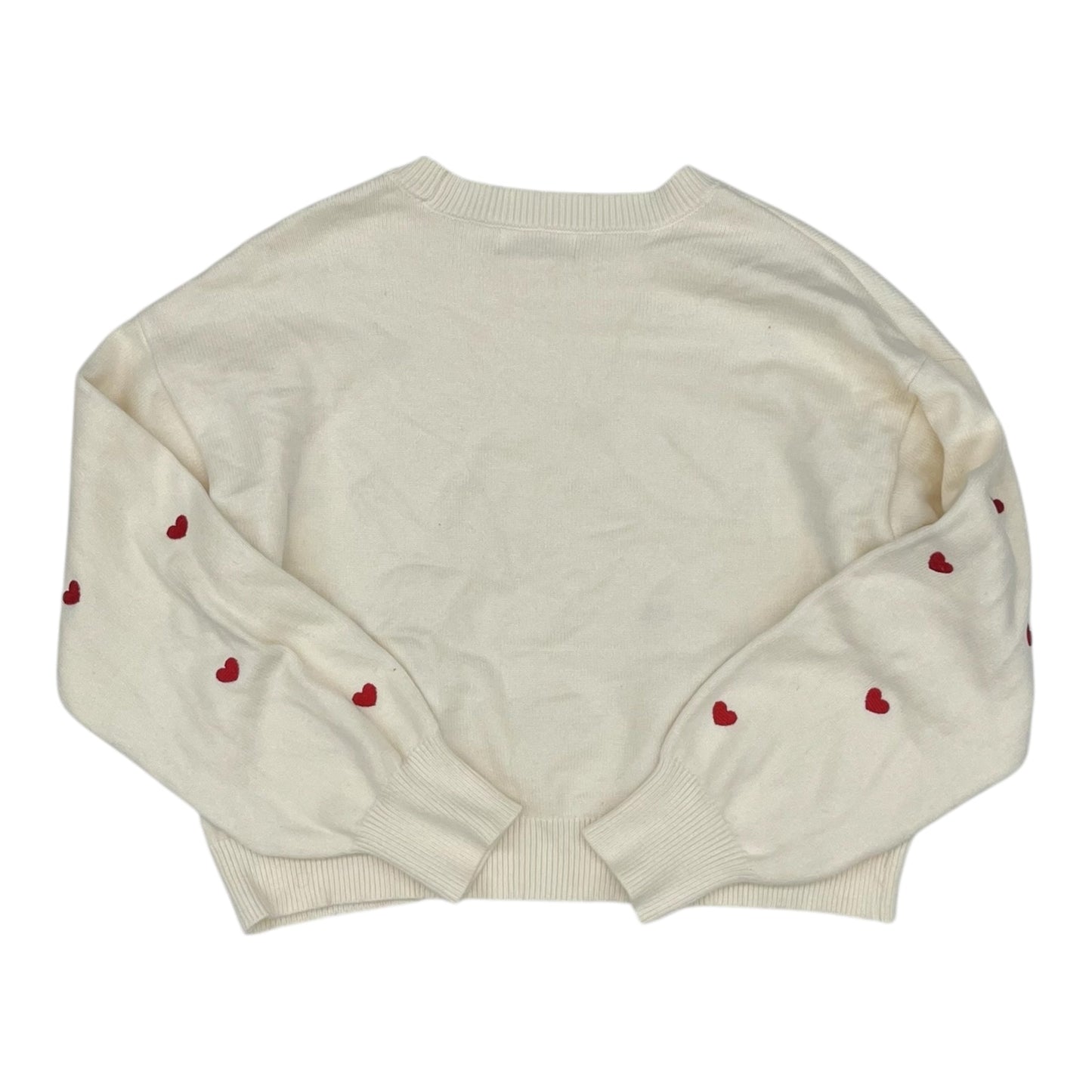 Sweater By Jessica Simpson In Cream & Red, Size:L