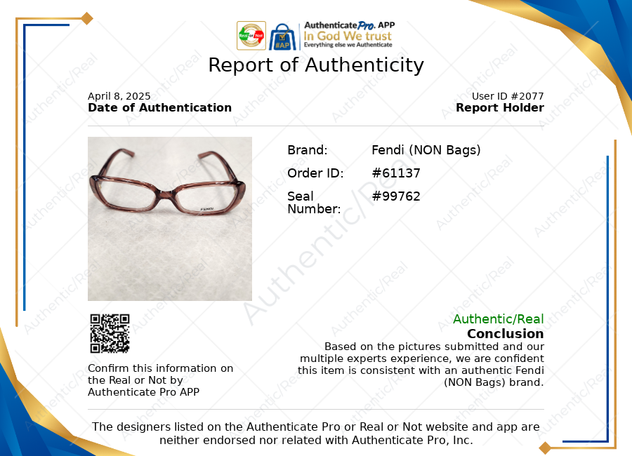 Accessory Luxury Designer Tag By Fendi