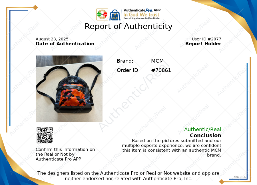 Backpack Luxury Designer By Mcm, Size: Medium