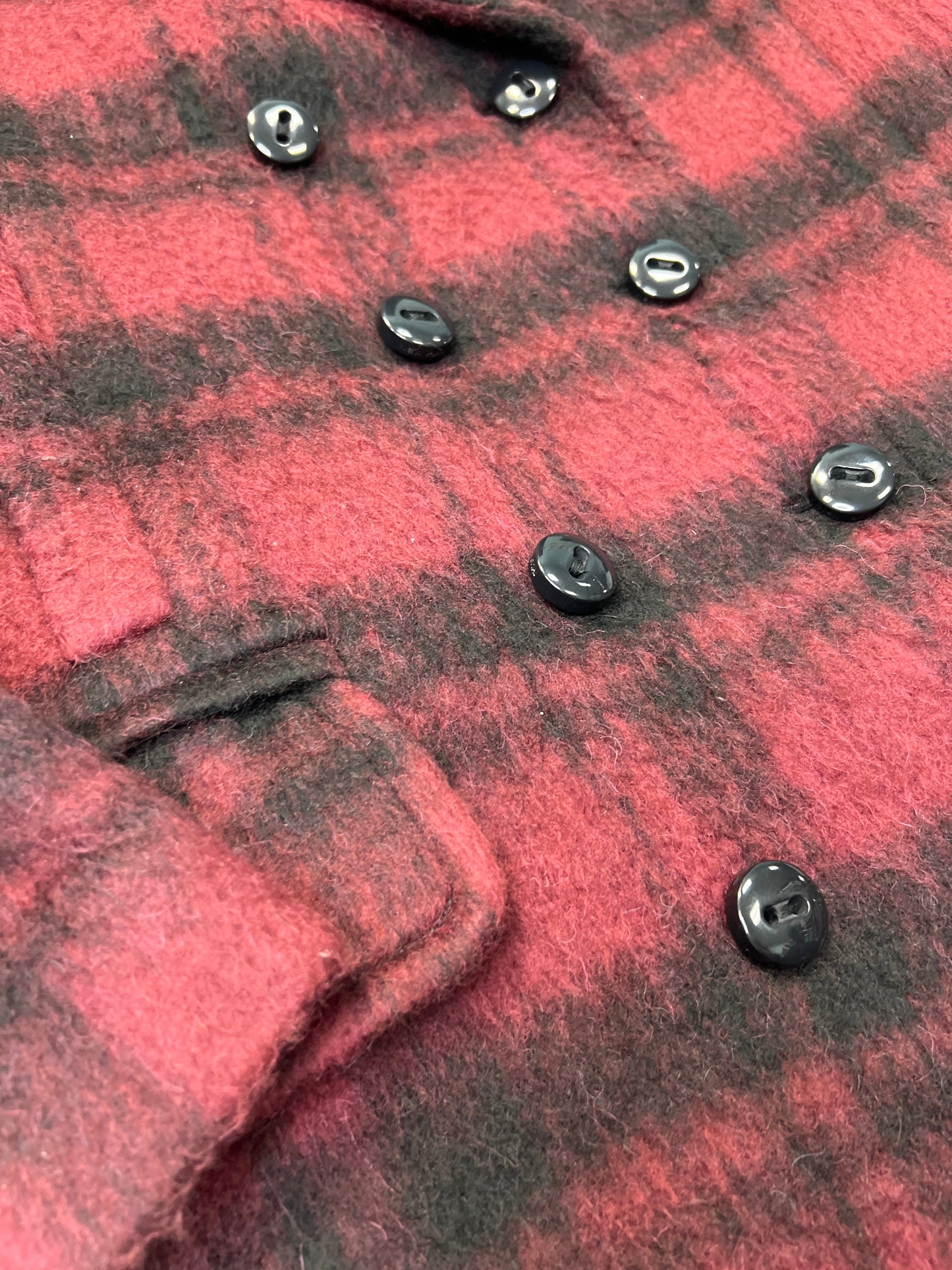 New! Coach Plaid Peacoat Designer Size: S