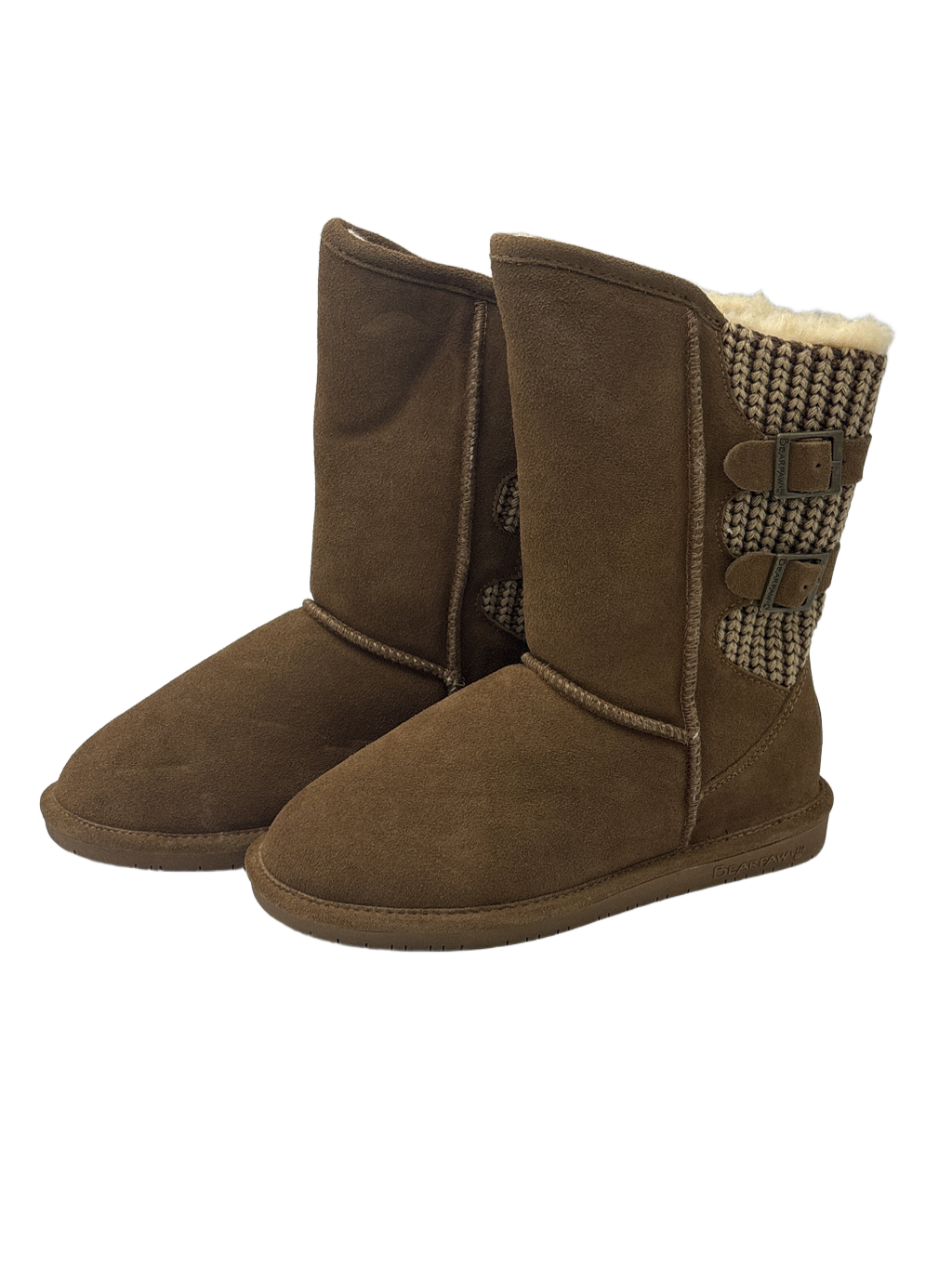 Boots Mid-calf Flats By Bearpaw Size: 8