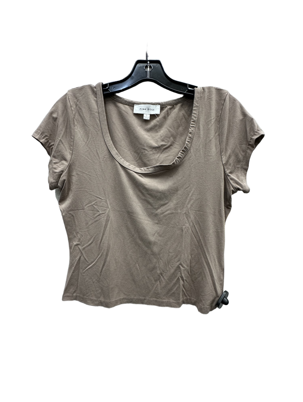 Top Short Sleeve Basic By Pink Rose Size: L