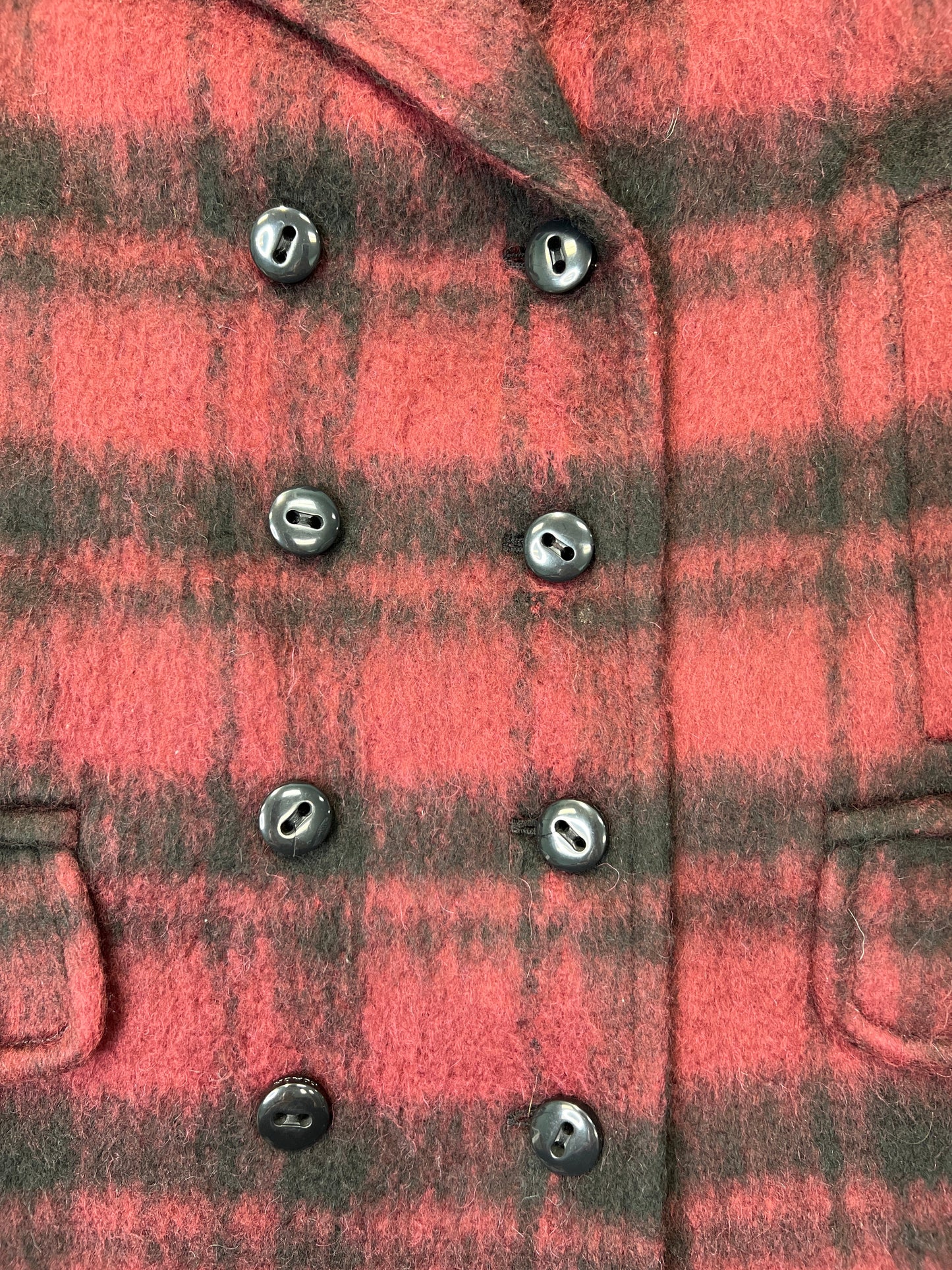 New! Coach Plaid Peacoat Designer Size: S