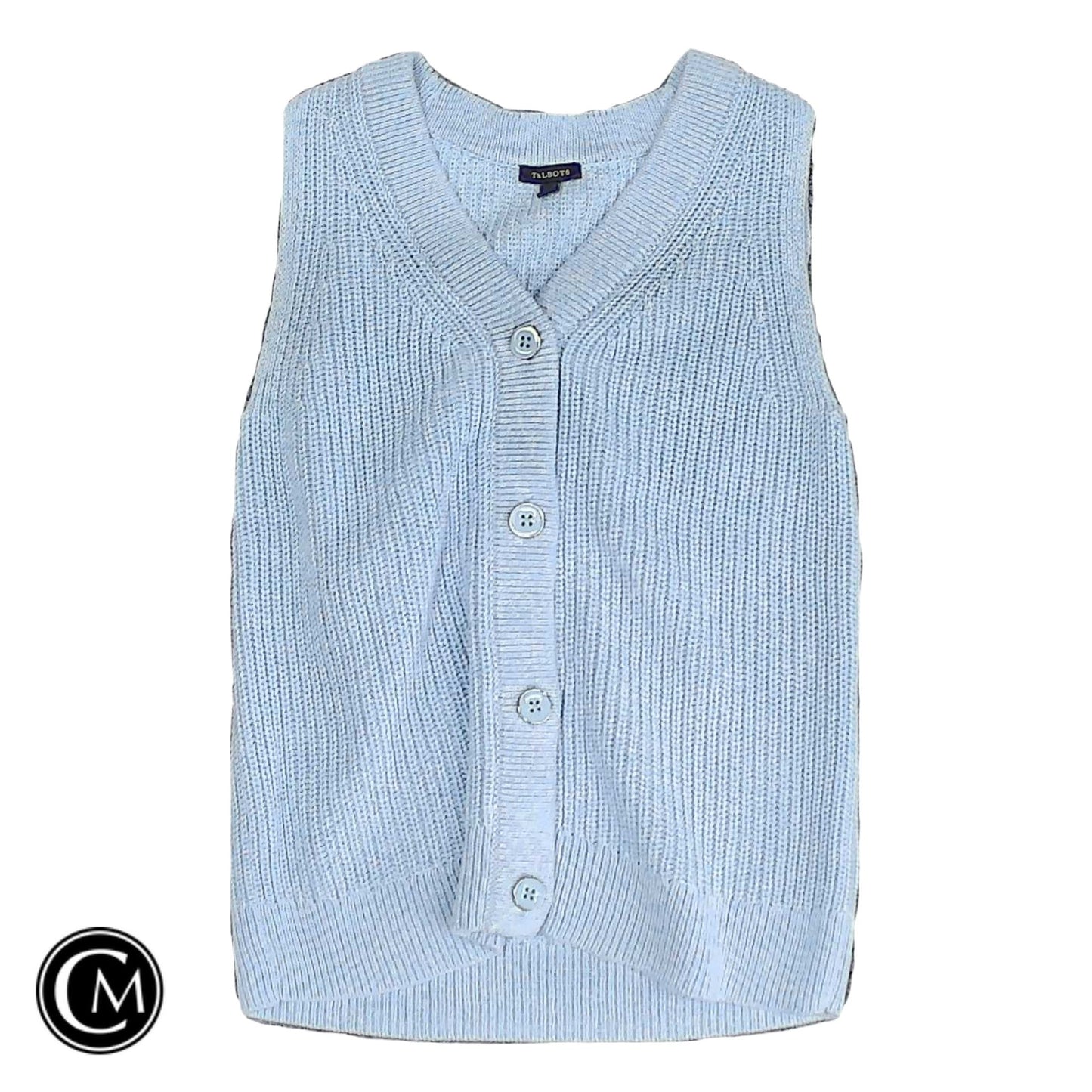 Vest Sweater By Talbots In Blue, Size: Xs