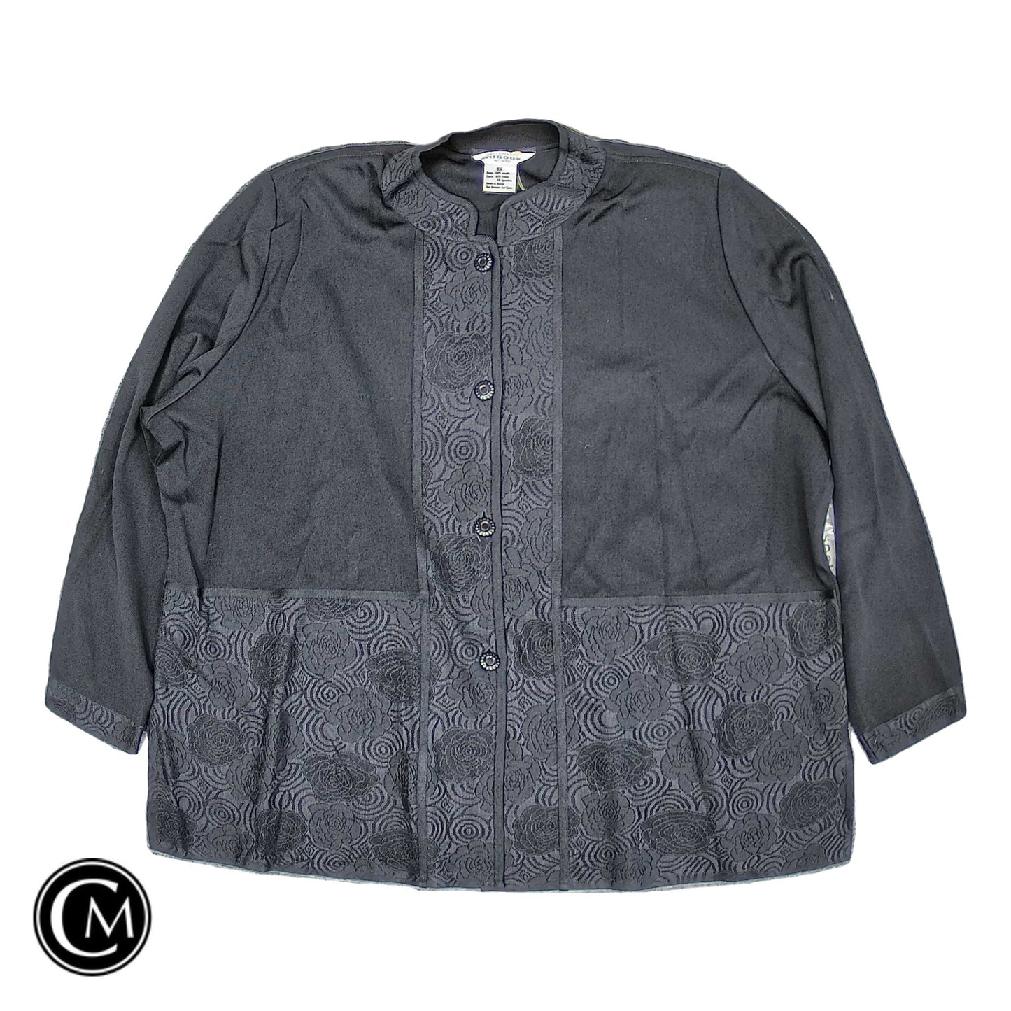 Cardigan By Misook In Black, Size: 3x