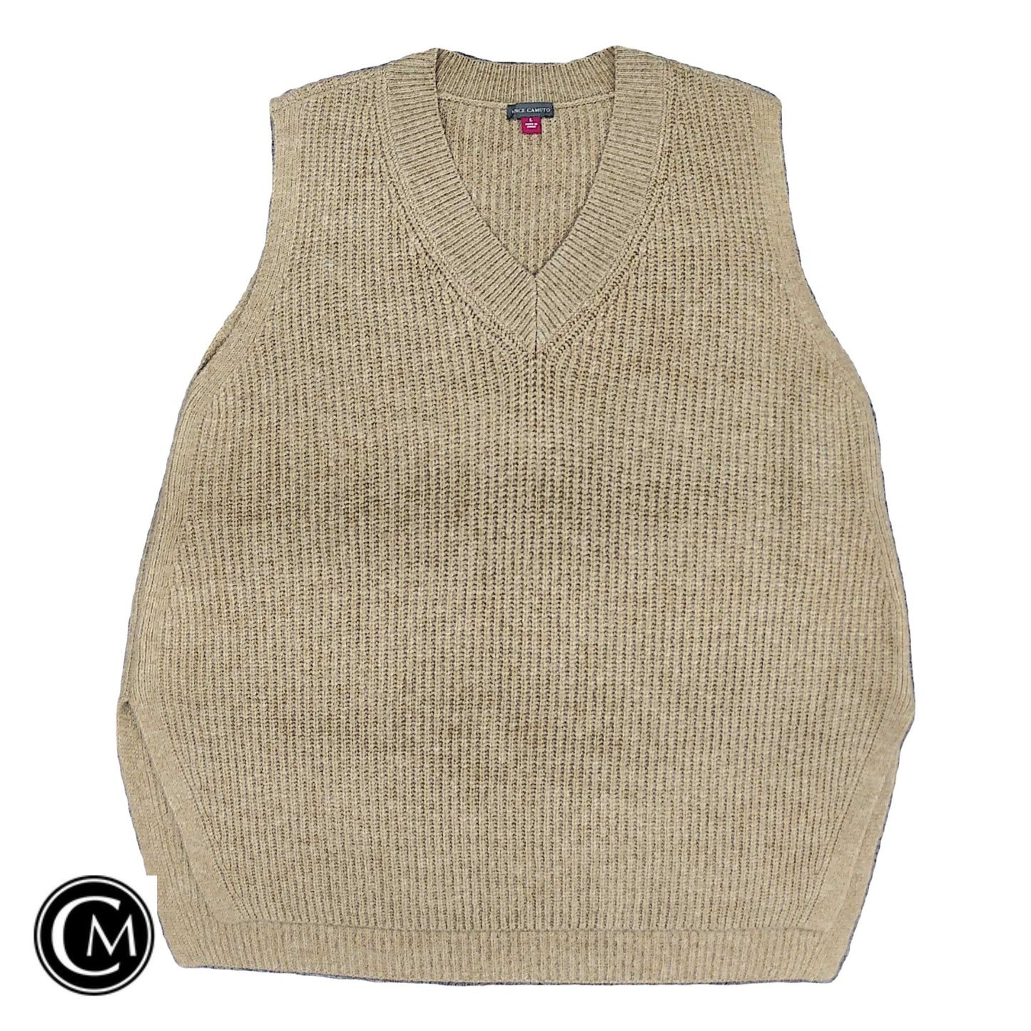 Vest Sweater By Vince Camuto In Tan, Size: L