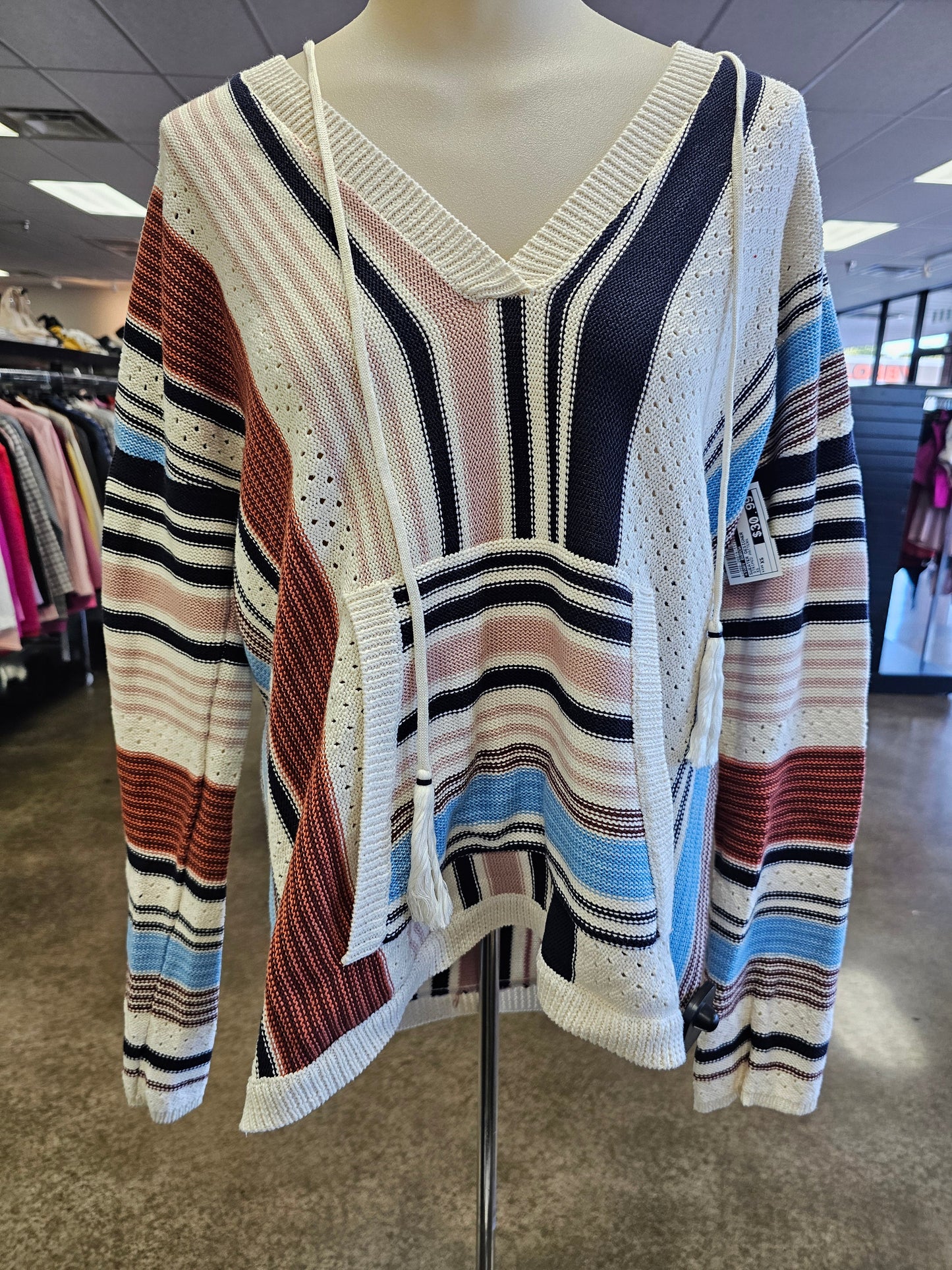 Sweater Designer By Tory Burch In Striped Pattern, Size:Xs