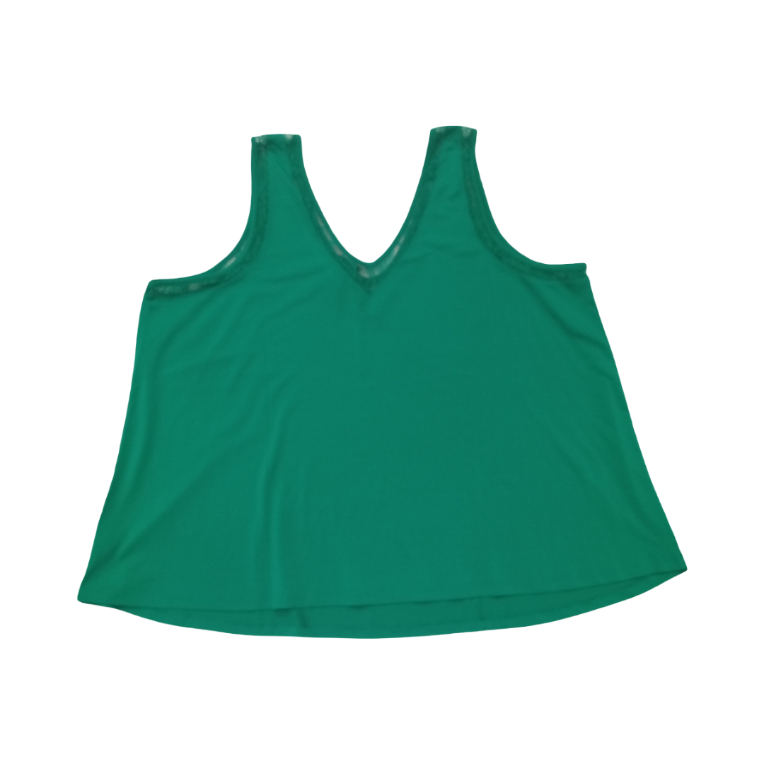 Top Sleeveless By Torrid In Green, Size:3X