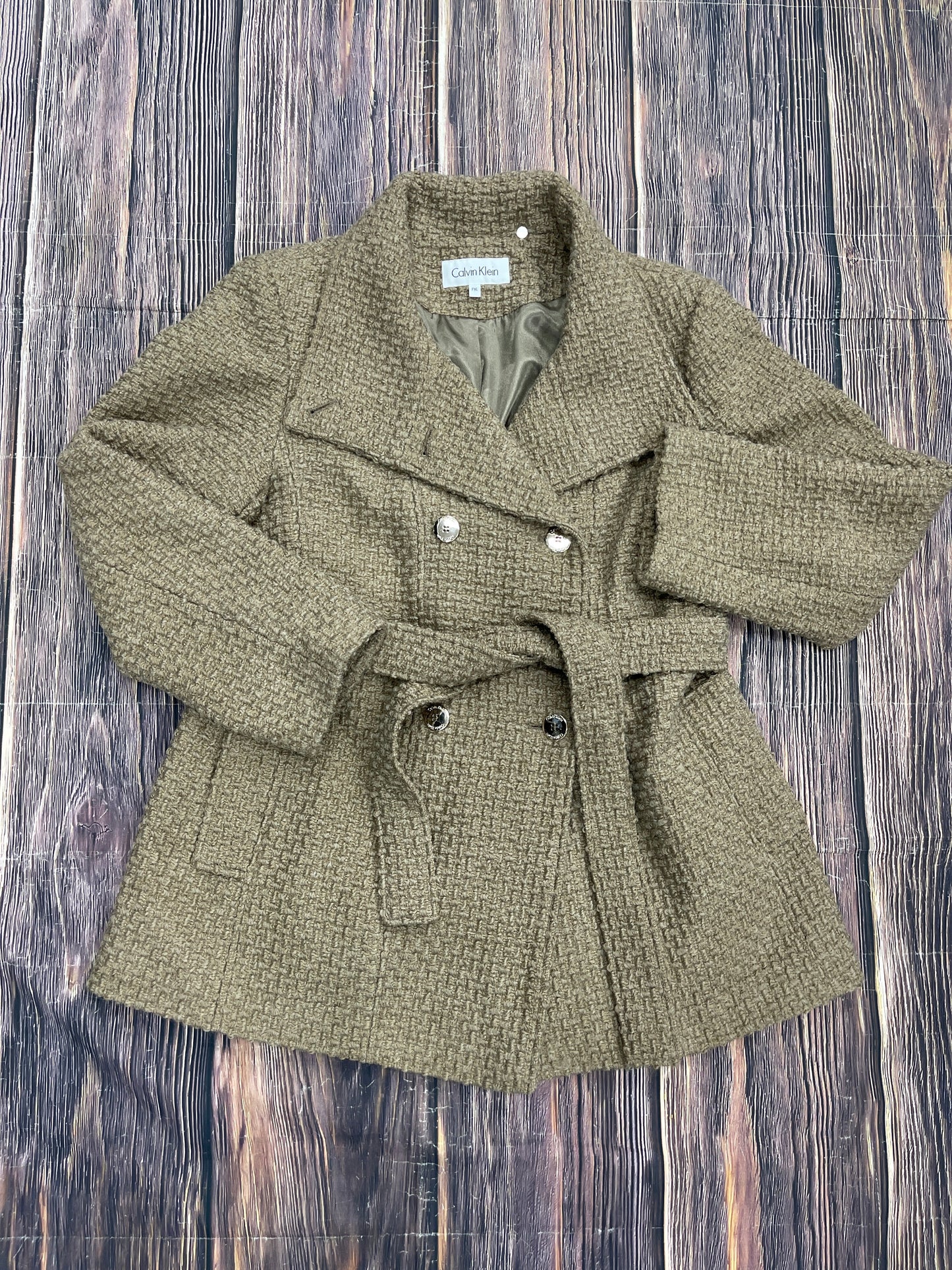 Coat Peacoat By Calvin Klein Size: Petite Xl