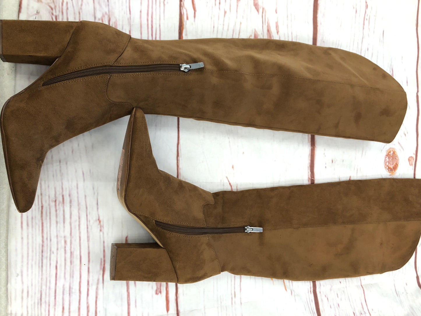 Boots Knee Heels By Nine West Size: 7
