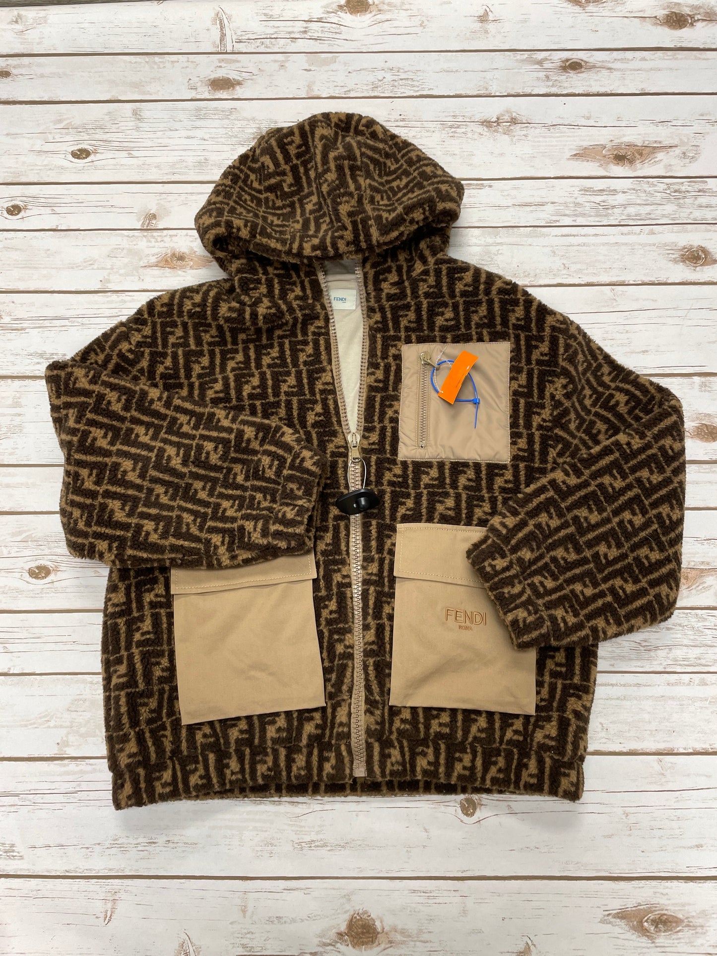 Coat Luxury Designer By Fendi Size: S