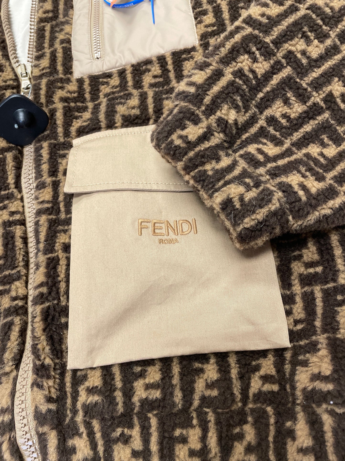 Coat Luxury Designer By Fendi Size: S
