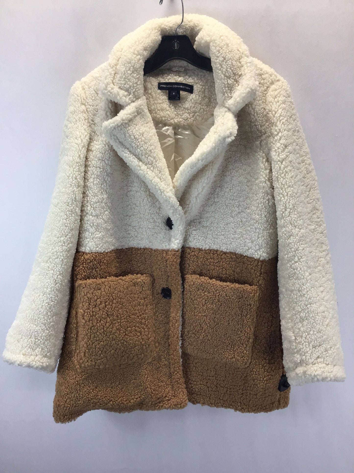 Coat Faux Fur & Sherpa By French Connection Size: S