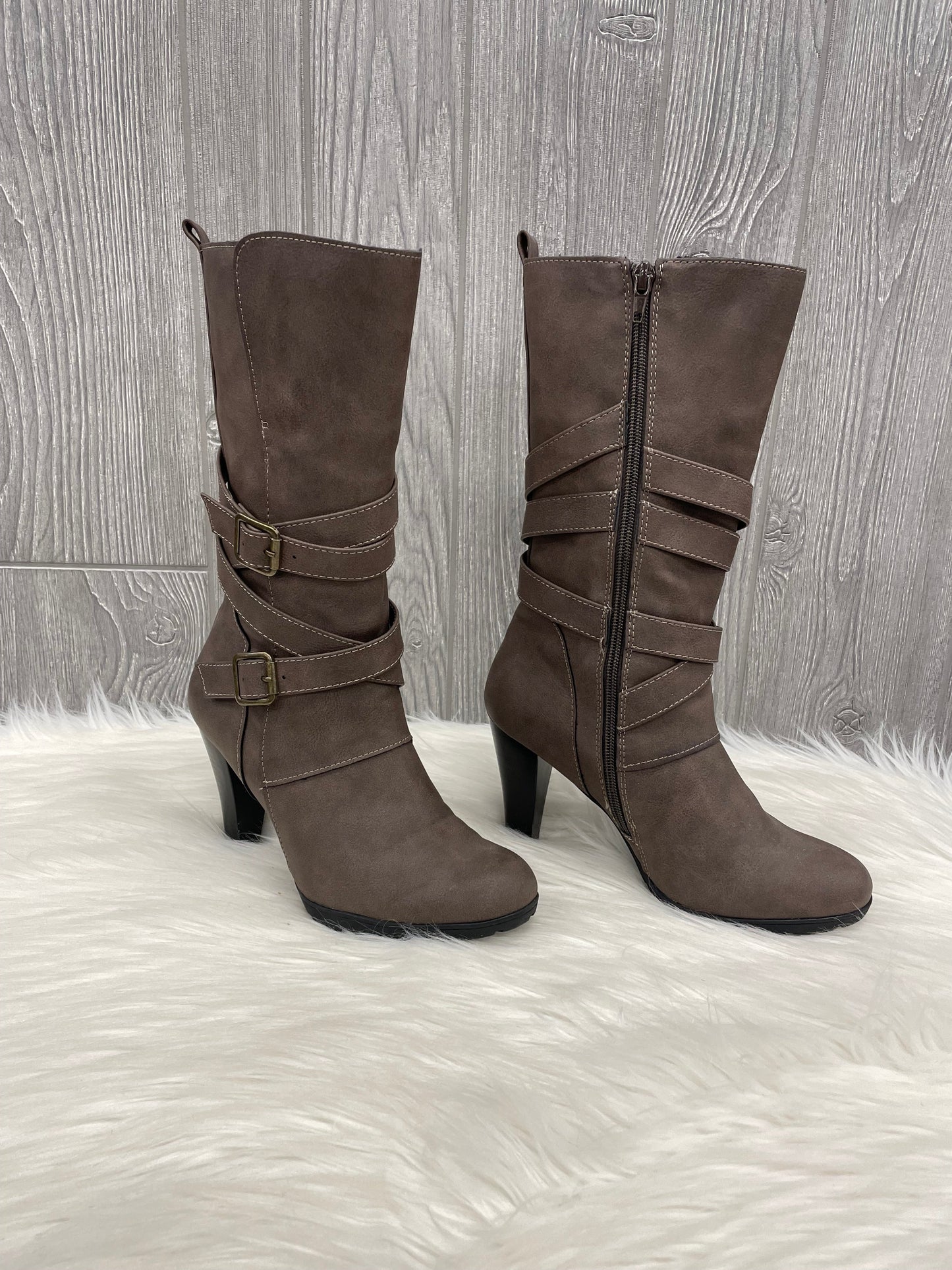 Boots Mid-calf Heels By Black Rivet Size: 6
