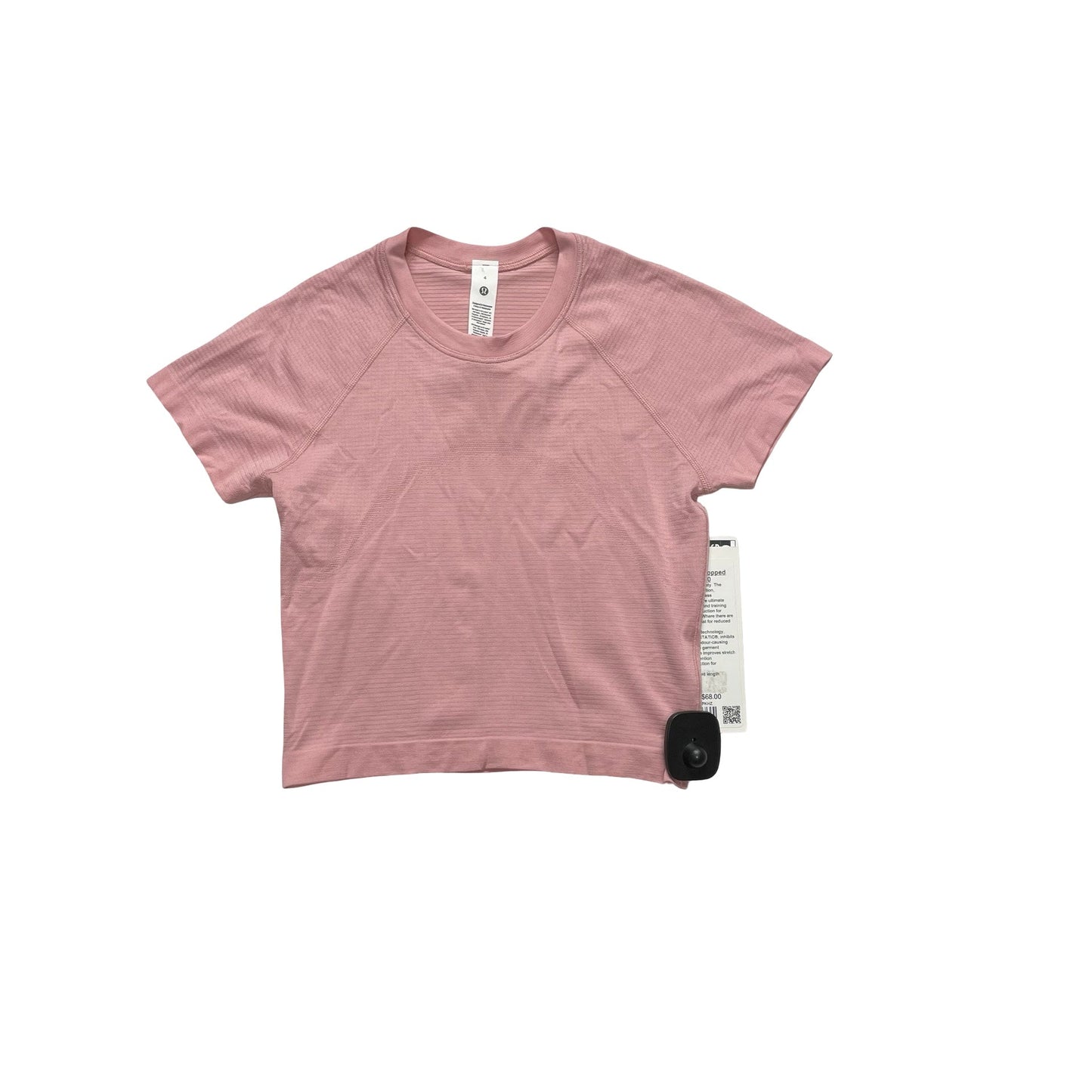 Athletic Top Ss By Lululemon In Pink, Size:4