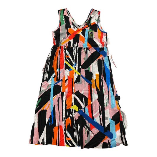 Dress Casual Midi By Cmc In Multi, Size:L