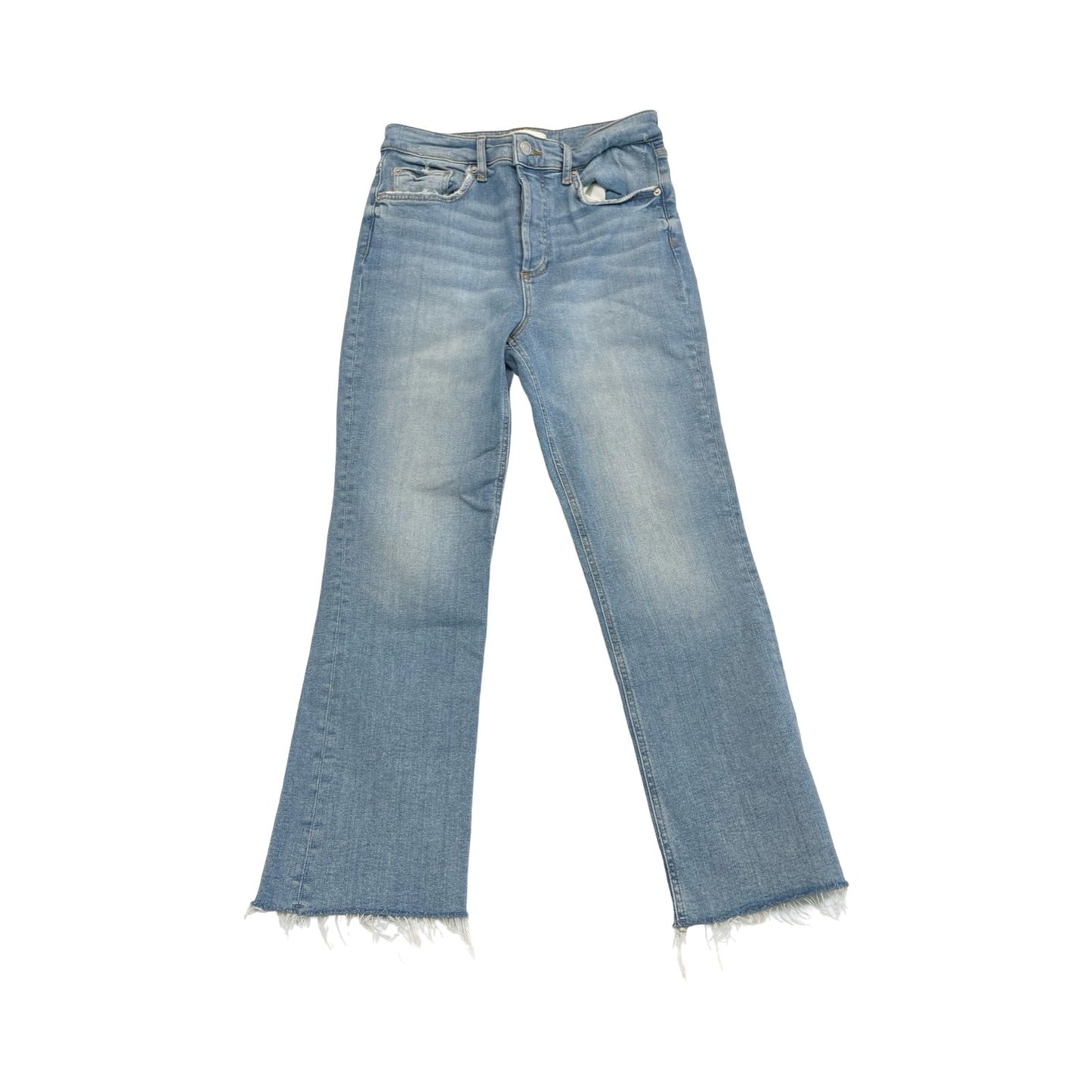 Jeans Flared By Zara In Blue Denim, Size:6