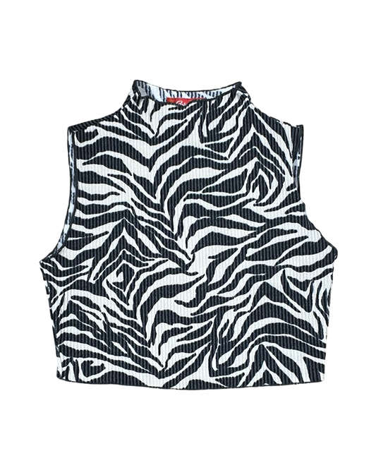 Top Cami By Clothes Mentor In Black & Cream, Size:Xl