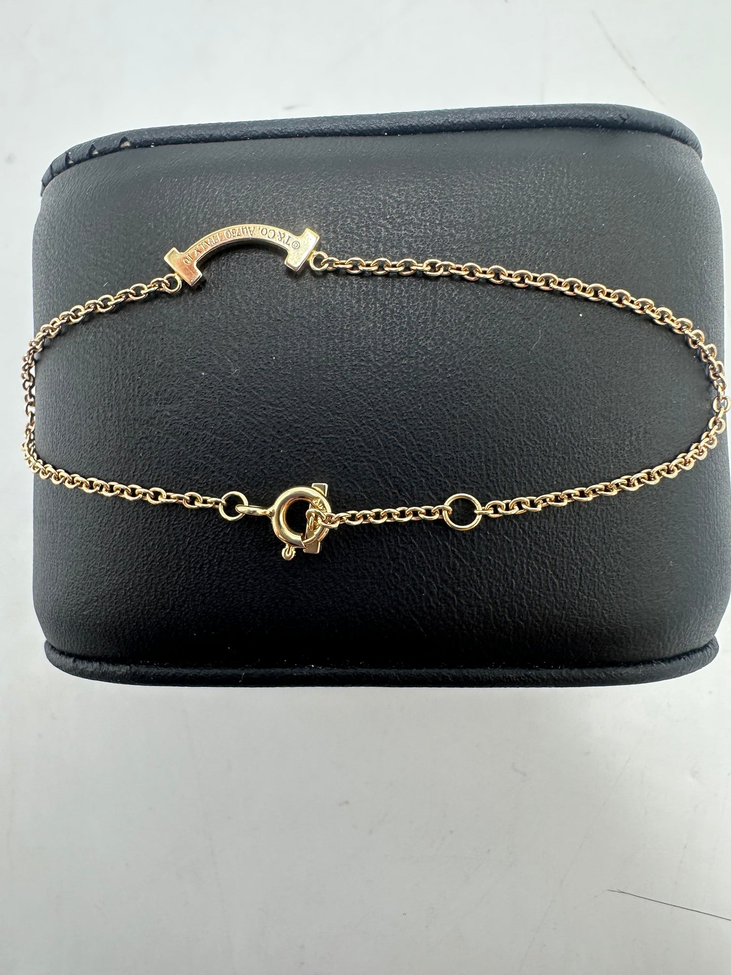 Tiffany & Company Luxury T Smile Diamond 18K Bracelet