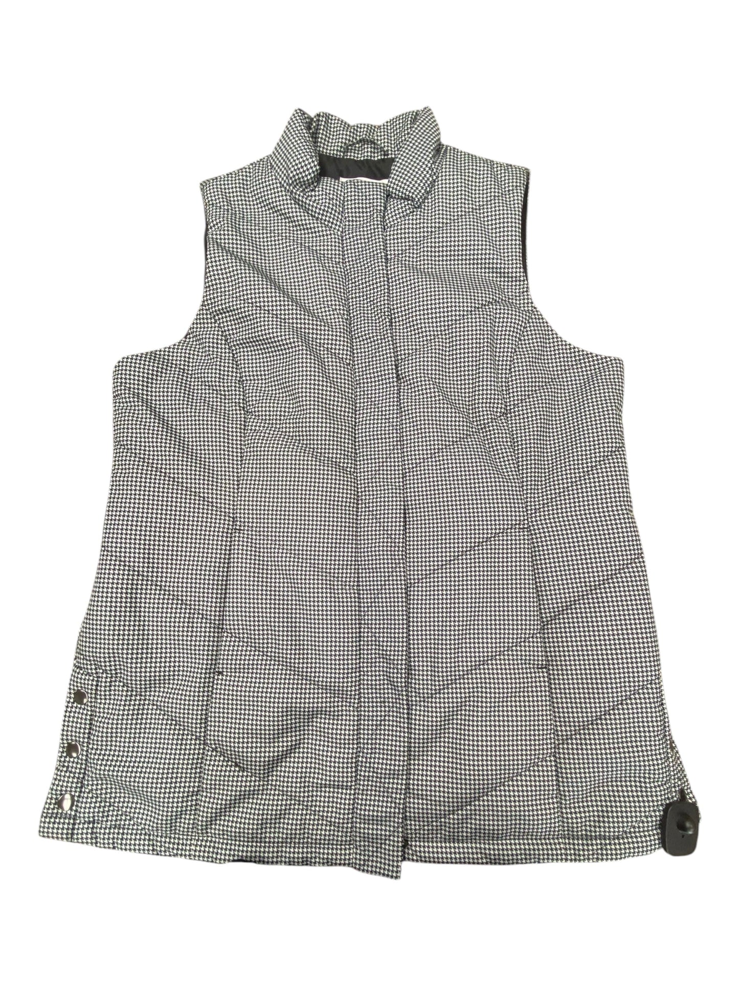 Vest Puffer & Quilted By Christopher And Banks In Black & White, Size:Xlp
