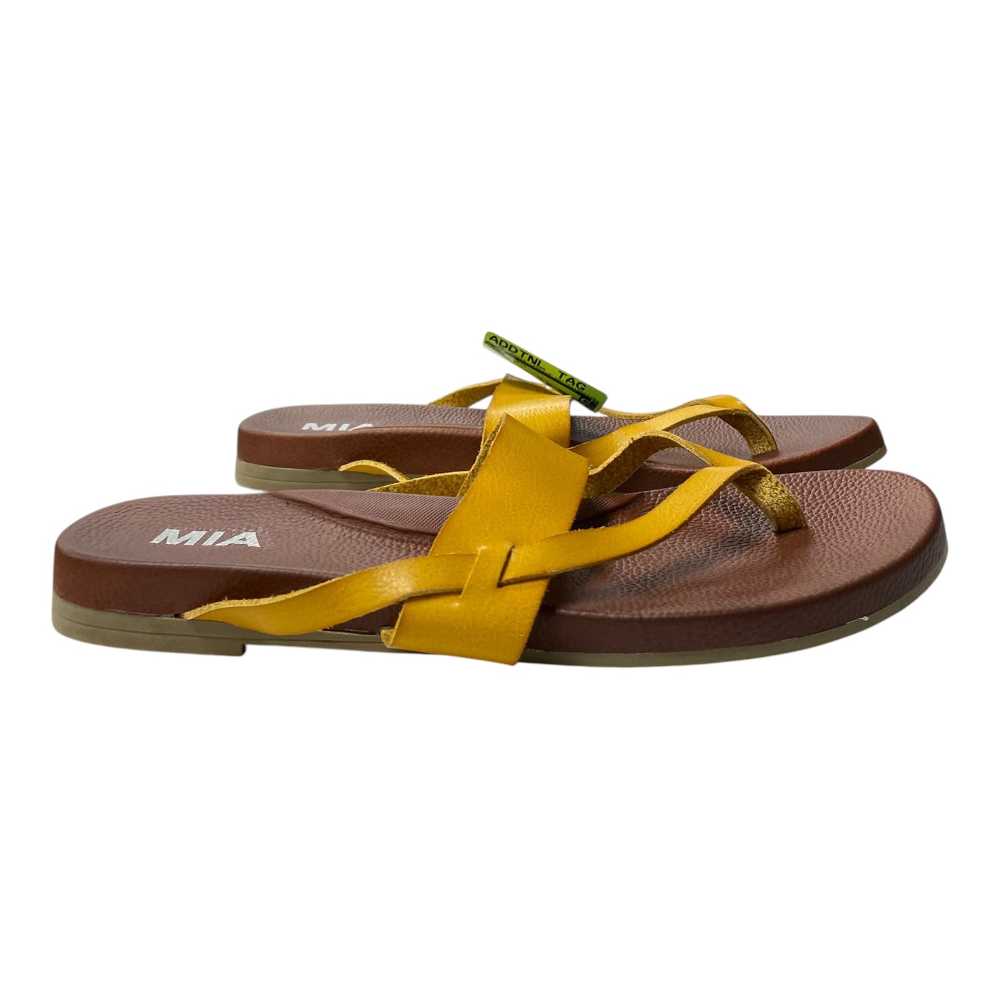 Sandals Flats By Mia In Yellow, Size:9