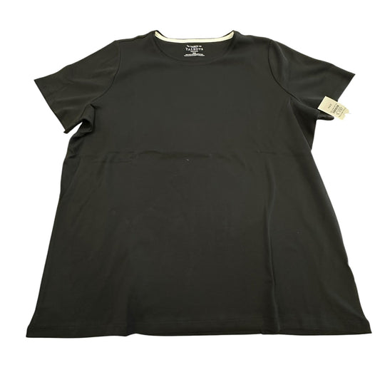 Top Ss Basic By Talbots In Black, Size:2X