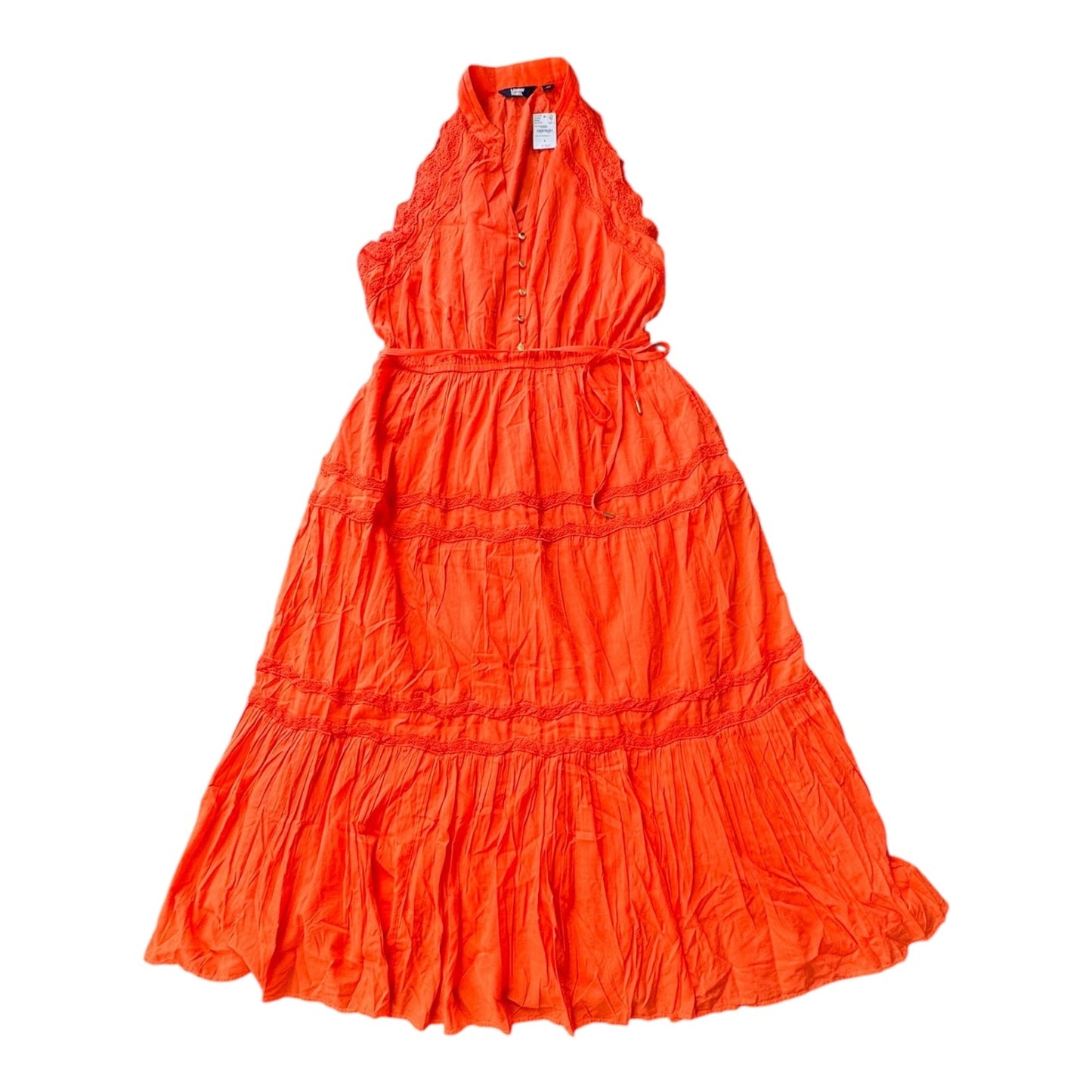 Dress Casual Maxi By Lands End In Orange, Size:L