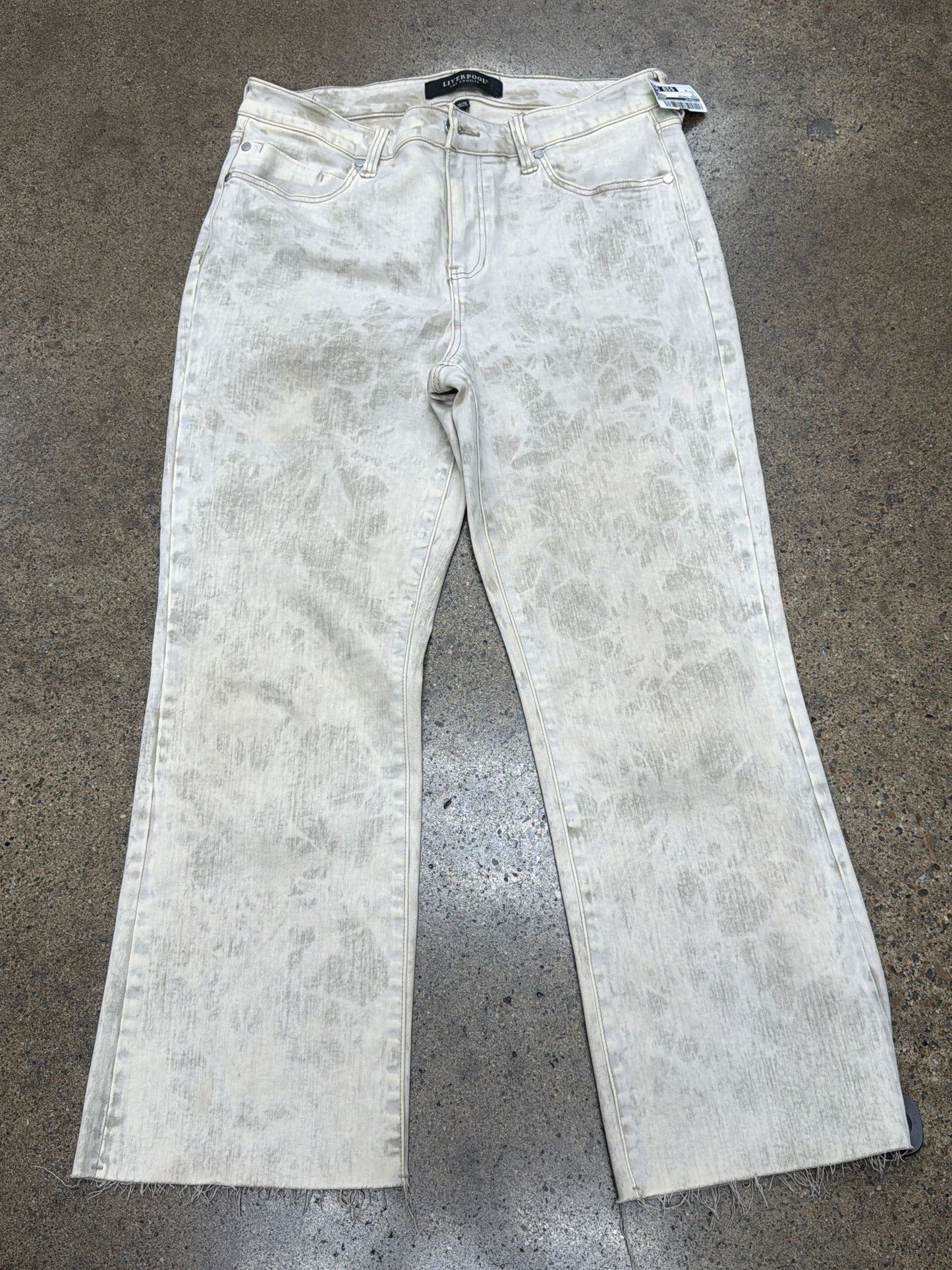 Jeans Straight By Liverpool In Tan, Size:10