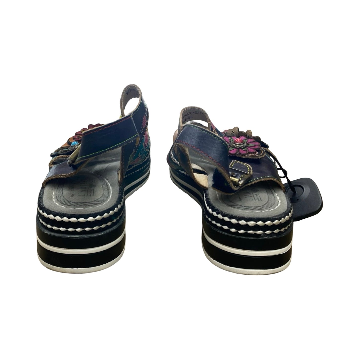 Sandals Heels Wedge By Spring Step In Floral Print, Size:10