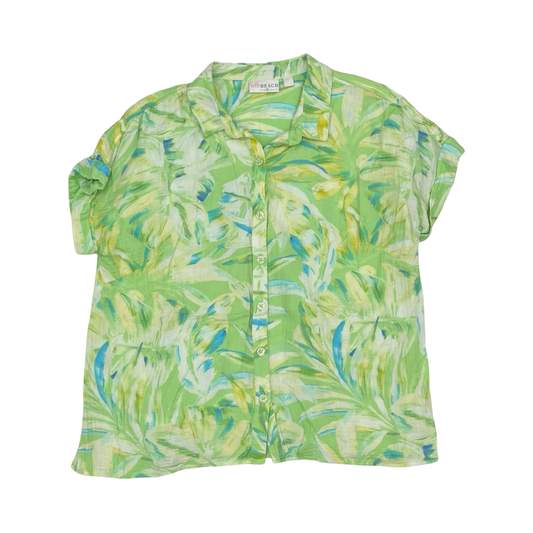 Blouse Ss By Belle By Kim Gravel In Green, Size:L