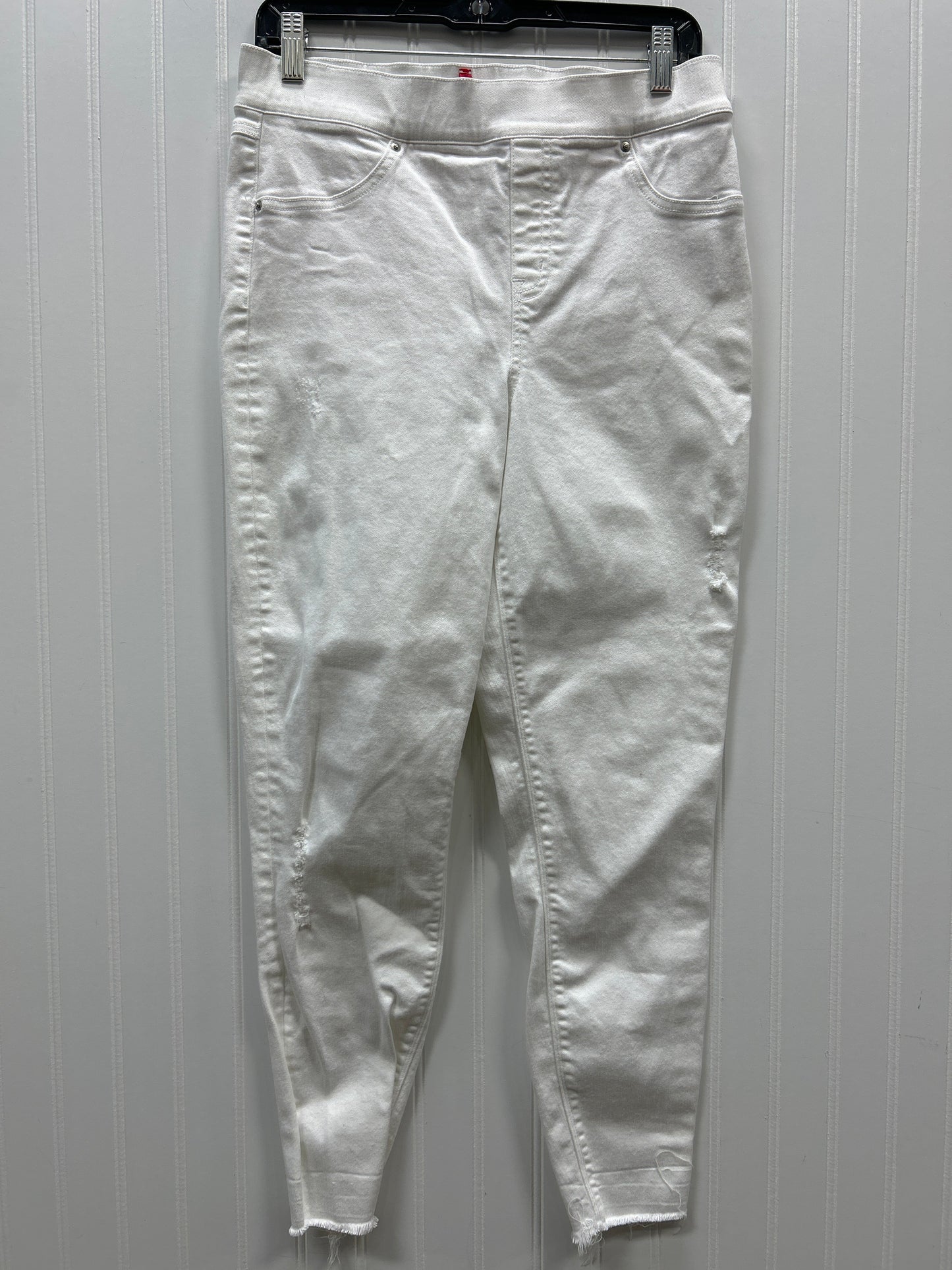 Jeans Skinny By Spanx In White Denim, Size:L