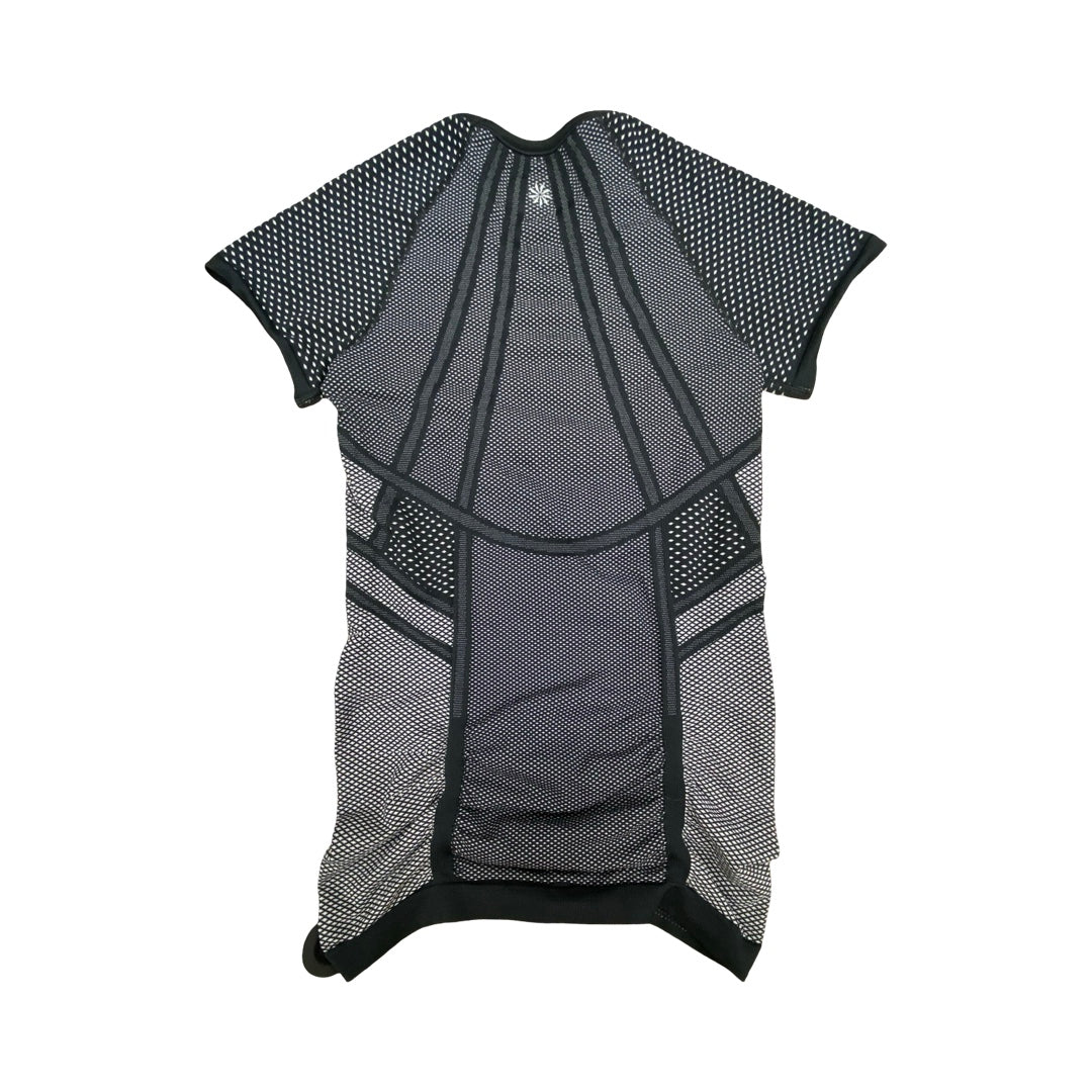 Athletic Top Ss By Athleta In Black & White, Size:S