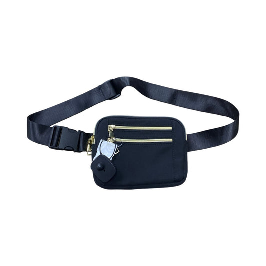 Handbag By Clothes Mentor In Black & Gold, Size:Small