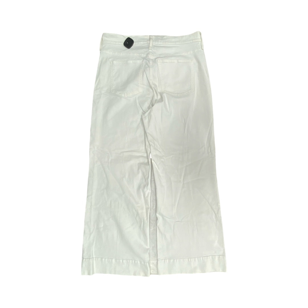Jeans Wide Leg By J. Crew In White Denim, Size:18