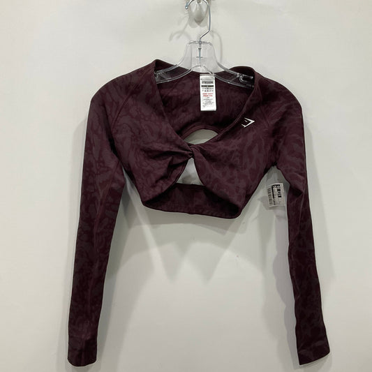 ATHLETIC TOP LS CREWNECK by GYM SHARK In RED, Size: S