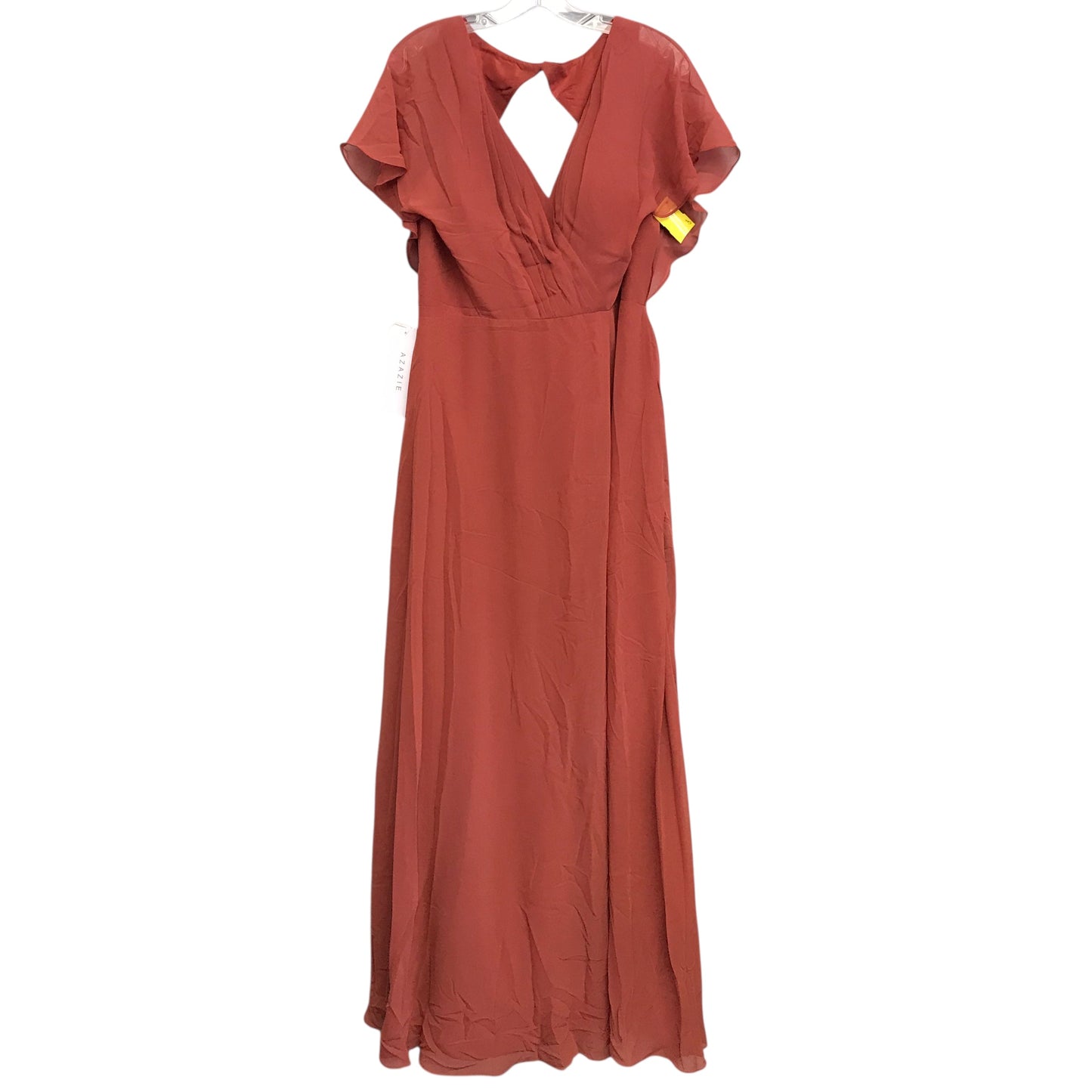 Dress Party Long By Azazie In Orange, Size:L