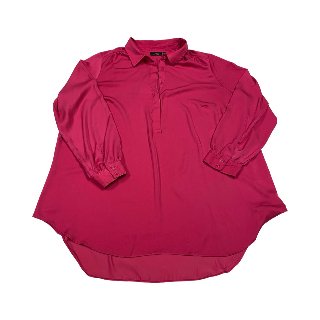 Blouse Ls By Apt 9 In Pink, Size:1X