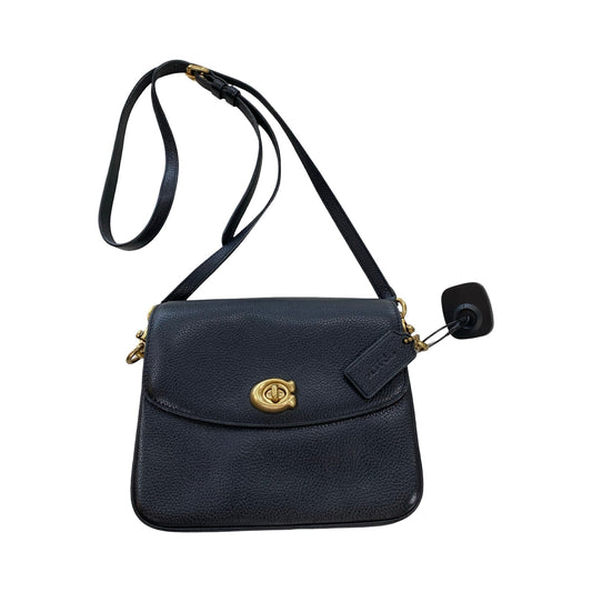 Handbag Designer By Coach In Black & Gold, Size:Small
