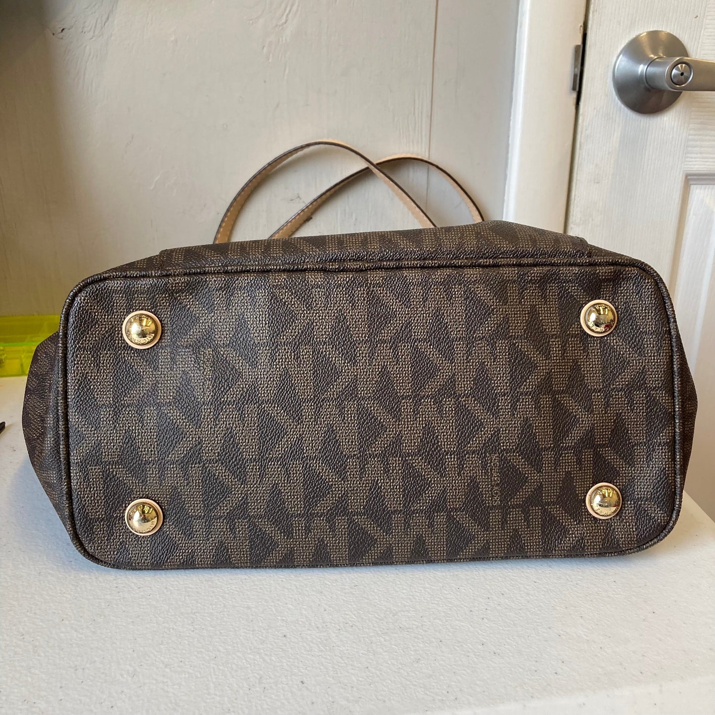 Handbag Designer By Michael Kors In Brown, Size:Large