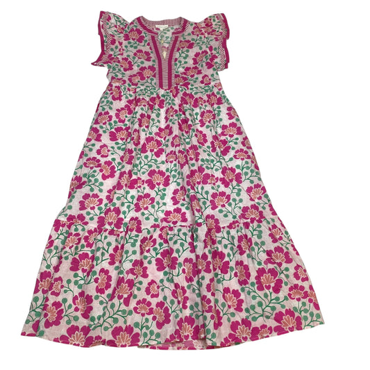 Dress Casual Midi By Entro In Green & Pink, Size:S
