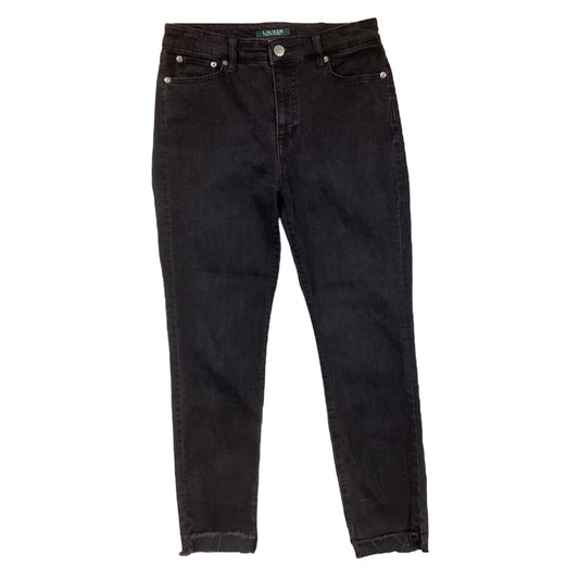 Jeans Straight By Lauren By Ralph Lauren In Black, Size:4